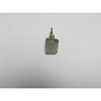 Anhänger Aquamarin vergoldet 9 x 16 mm