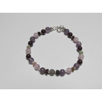 Bracelet Rosenquarz Rhodonit Amethyst Granat Labradorit 20 cm