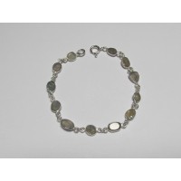 Bracelet Labradorit Silber 18 cm