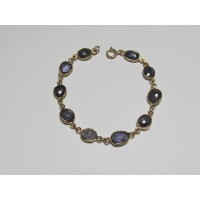 Bracelet Iolith vergoldet 17,5 cm