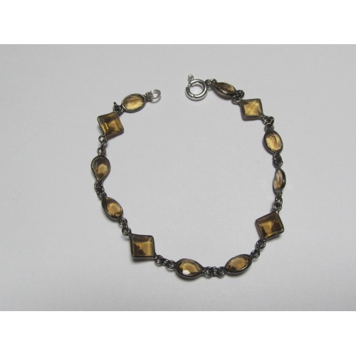 Bracelet Topaz Silber rhodiniert 18 cm