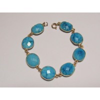 Bracelet Türkis vergoldet 18,5 cm