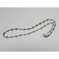 Schmuckkette Turmalin Silber 5 mm 47 cm