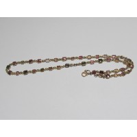 Schmuckkette Turmalin vergoldet 5 mm 54 cm