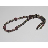 Schmuckkette Turmalin Rubin 6 - 12 mm 46 cm