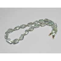 Exklusive Schmuckkette Aquamarin 12 - 18 mm 42 cm