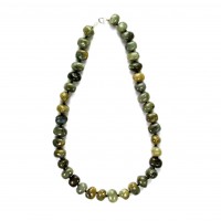 Exklusive Schmuckkette aus Labradorit, barock, 15 mm, Länge 50 cm