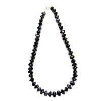 Exklusive Schmuckkette aus Cordierit, barock, 8 mm - 15 mm, Länge 51 cm