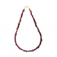 Exklusive Schmuckkette aus Ametrin, Turmalin, Barock, 8 mm, Länge 44 cm