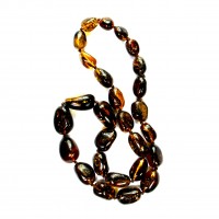 Exklusive Schmuckkette aus Bernstein, 15 mm - 20 mm, Länge 72 cm