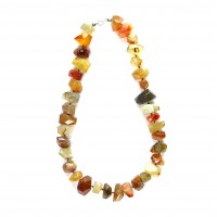 Exklusive Schmuckkette aus Achat, facettiert, 22 mm, Länge 50 cm