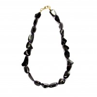 Exklusive Schmuckkette aus Sugilith, barock, 16 mm, Länge 47 cm