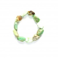 Armband aus Chrysopras, Stretch und Oval, 14 mm 