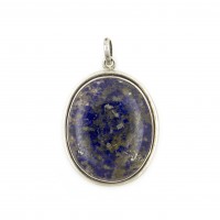 Anhänger aus Lapislazuli, silber gefasst, 35 mm - 52 mm