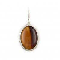 Anhänger aus karneol, silber gefasst, 26 mm - 54 mm