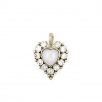 Anhänger aus Mondstein, Zitcon, silber gefasst, 20 mm - 27 mm