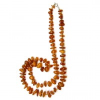 Exklusive Schmuckkette aus Bernstein, 8 - 15 mm, Länge 70cm