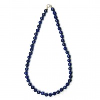 Exklusive Schmuckkette aus Lapislazuli, 8 mm,  Länge 48 cm