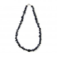 Exklusive Schmuckkette aus Saphir, 5 mm - 9 mm,  Länge 45 cm