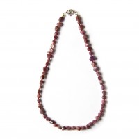 Exklusive Schmuckkette aus Rubin,  6 - 8 mm, Länge 43 cm