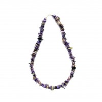 Exklusive Schmuckkette aus Charoit, Kugeln und Barock, 8 mm - 12 mm, Länge 45 cm